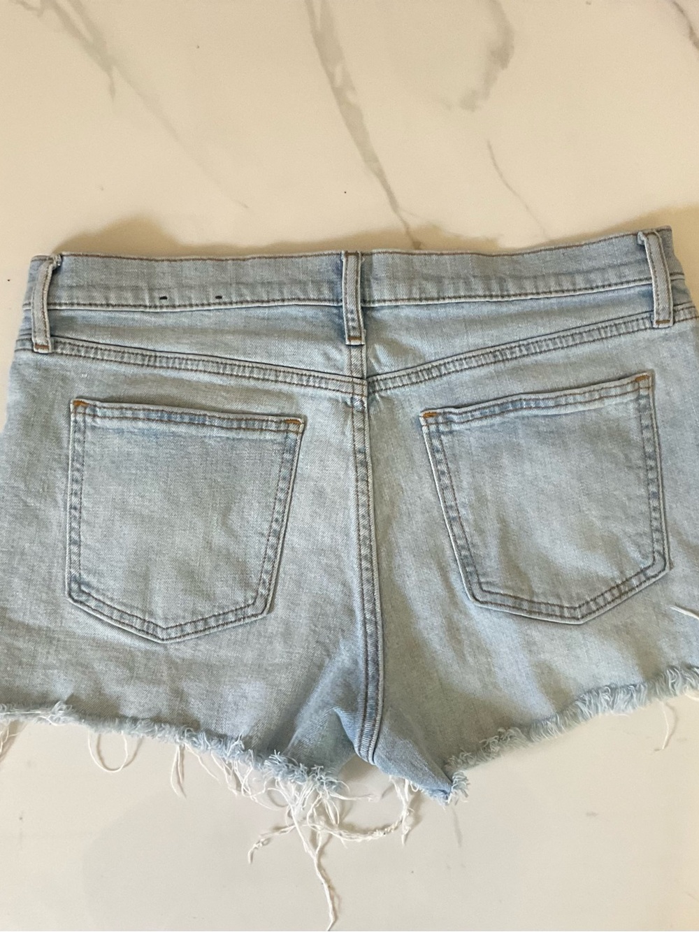 GAP Light Wash Distressed Denim Cutoff Shorts - Picture 3 of 3